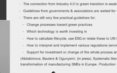 Addressing Manufacturing Challenges in the Green Transition at Ülemiste City EduFest